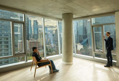Person sitting in room