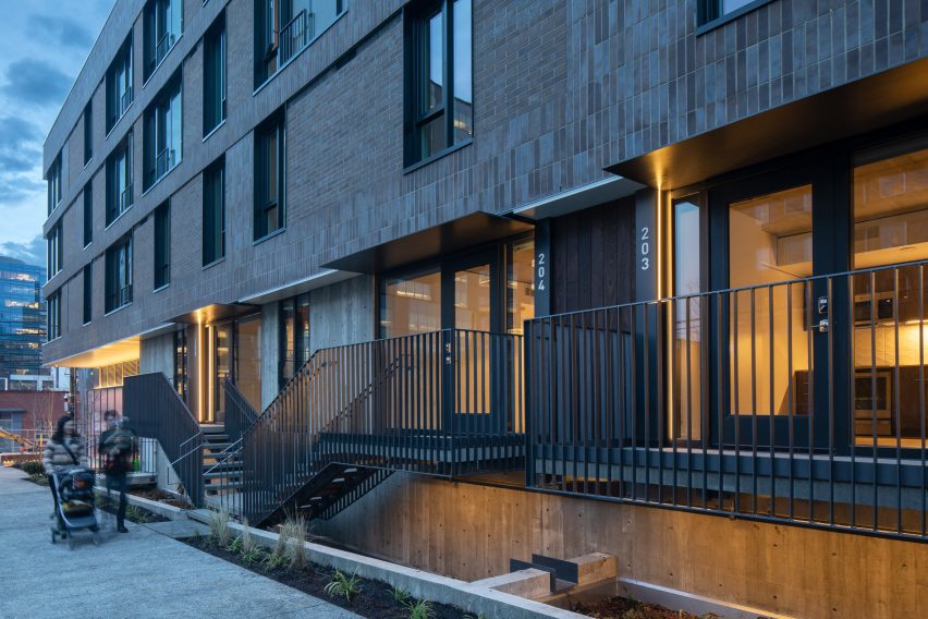 Brick facade