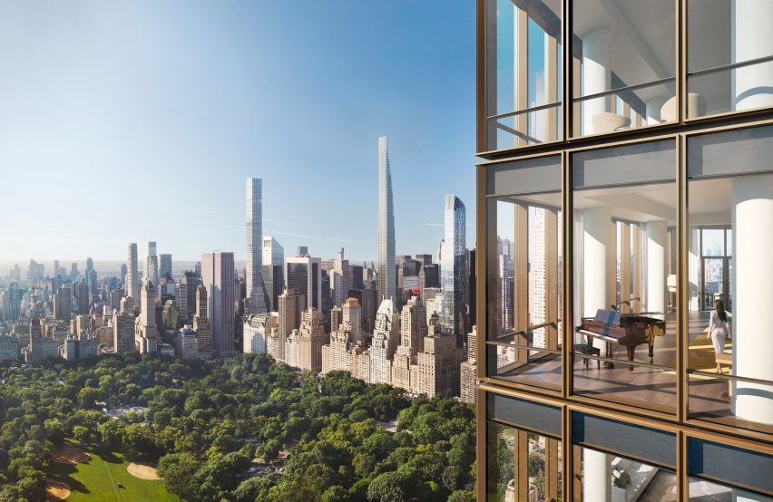 Looking into multiple floors of a tower