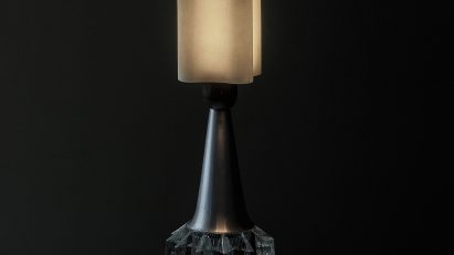 Soft Solids lamp by Daydreaming Objects on a black backdrop