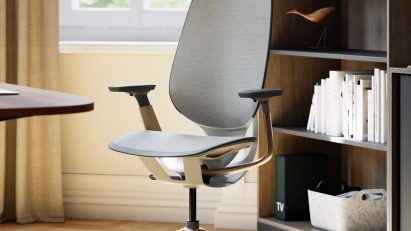 Gray office chair