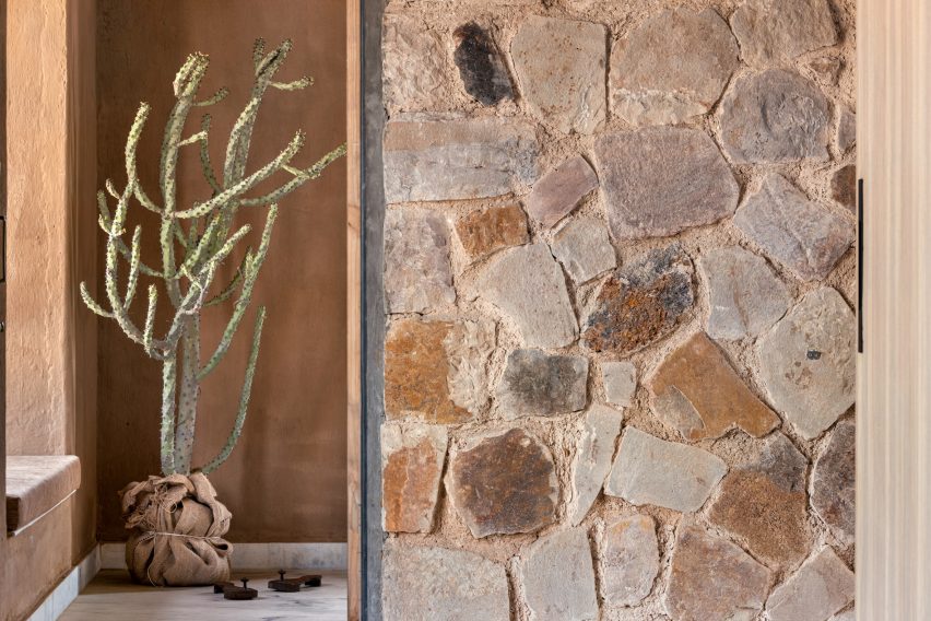Stone wall of Stone House by Sketch Design Studio