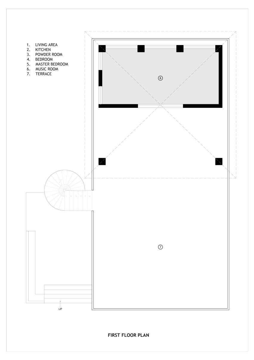 First floor plan of Stone House by Sketch Design Studio