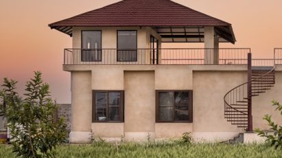 Exterior of Stone House by Sketch Design Studio