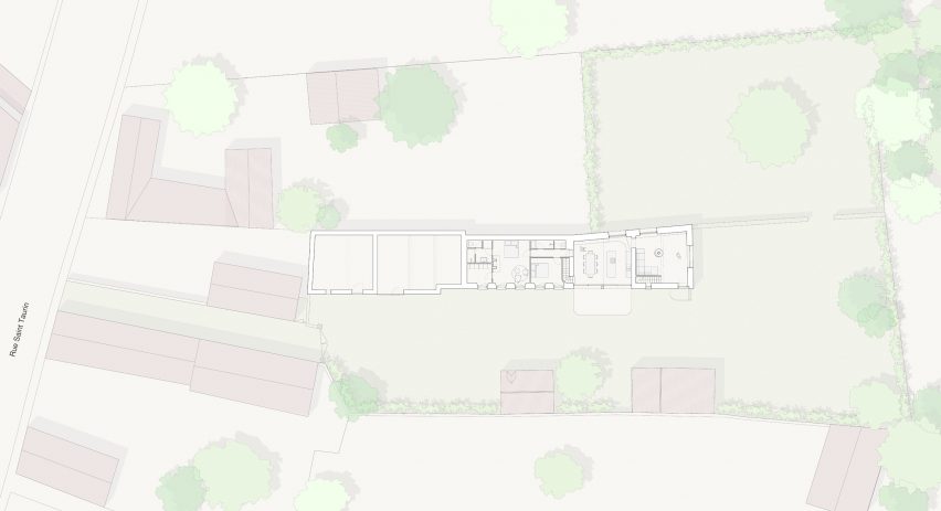 Floor plan of Maison Hercourt by Studio Guma in Normandy