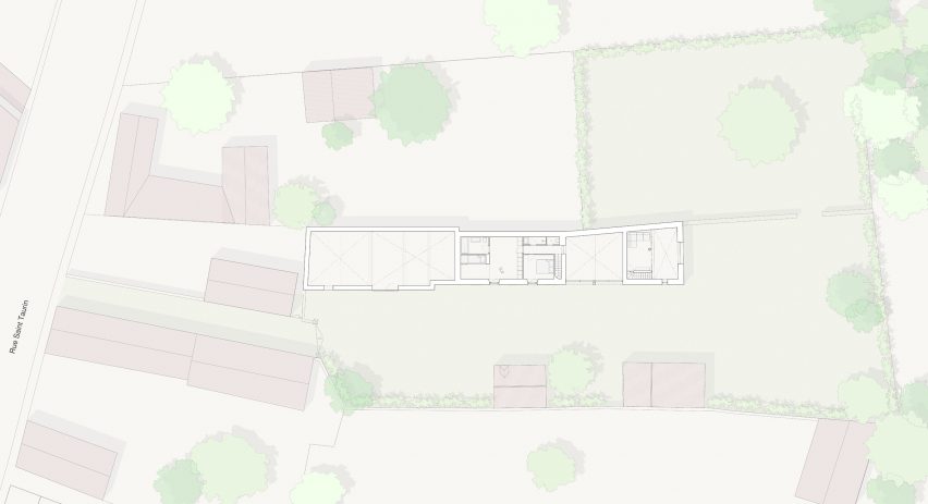 Floor plan of Maison Hercourt by Studio Guma in Normandy
