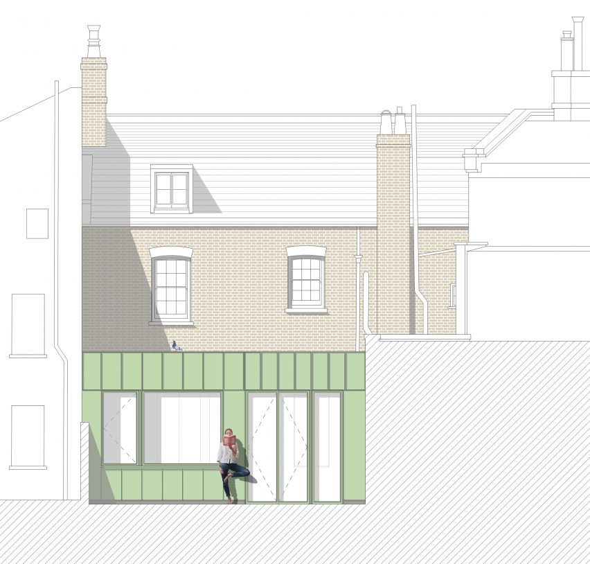 Elevation of The Saddlery by Studio Octopi in London