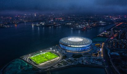 Football stadium and sports pitch by BDP Pattern