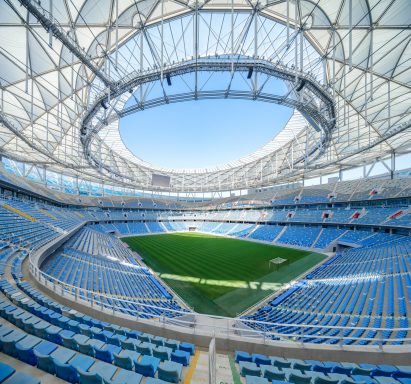 Inside the Suoyuwan Barracuda Bay Stadium in Dalian Bay by BDP Pattern