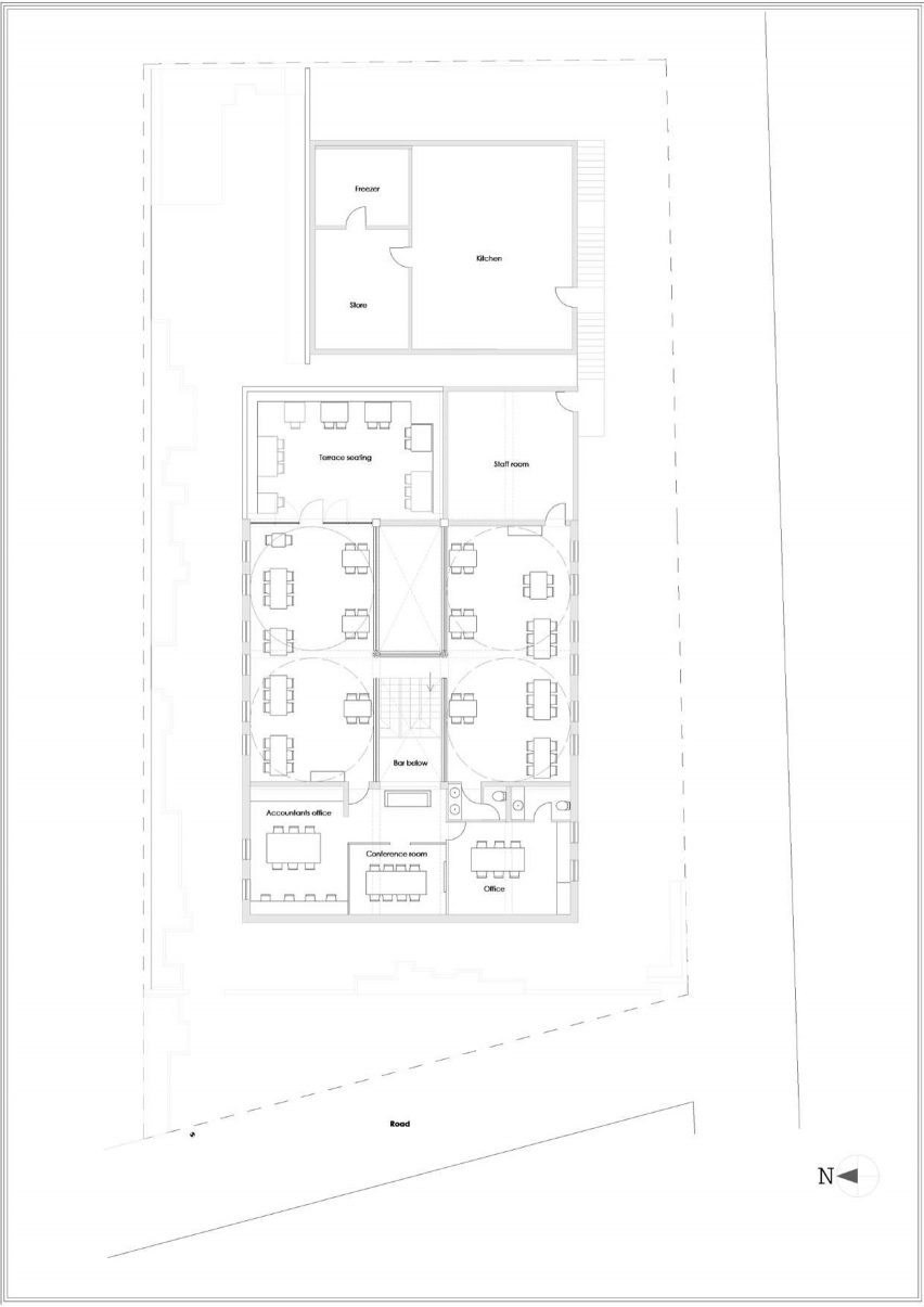 First floor plan of Telugu Medium by Sona Reddy Studio