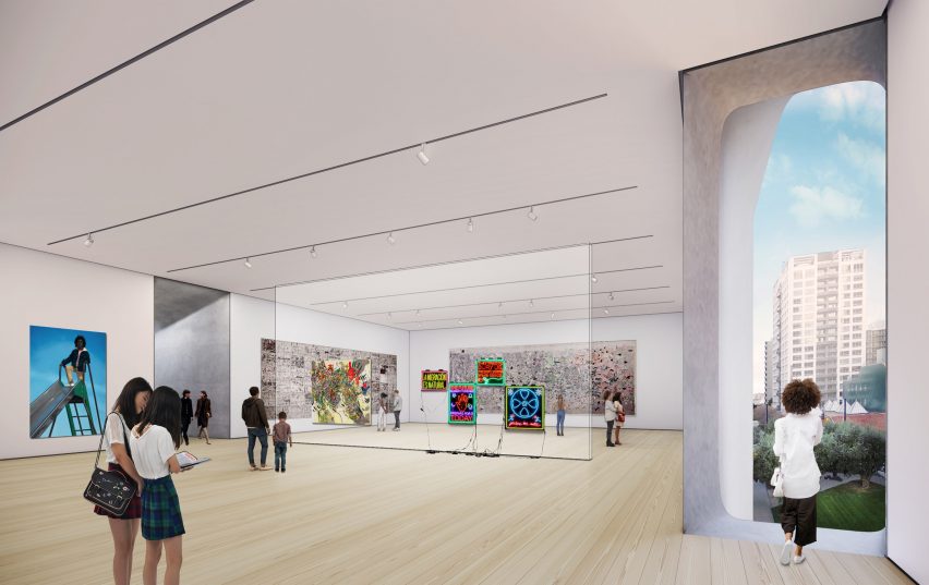 Interior of a museum