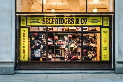 A fake door in Selfridges' window