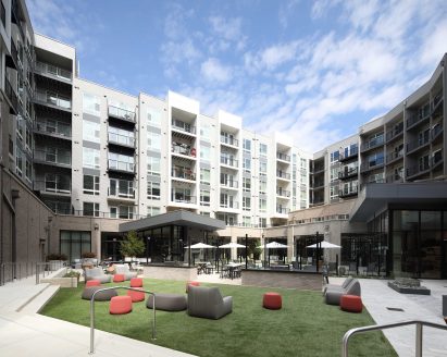 Courtyard of housing block in Montgomery County