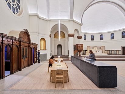 Interior of church gallery