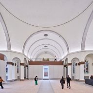 A church interior with gallery