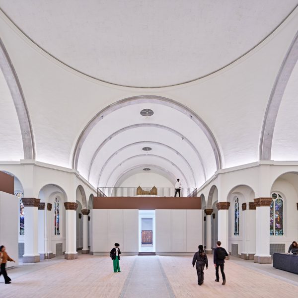 A church interior with gallery