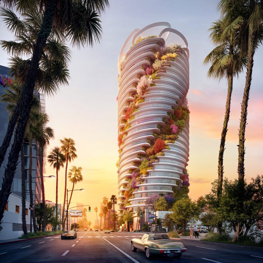 Spiraling building in Holllywod