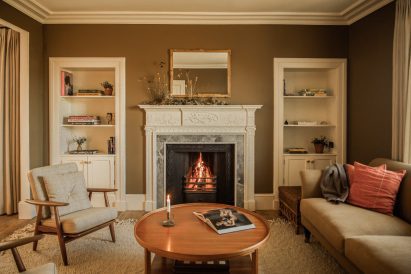 Lounge of Tigh Na Coille cottage by Wildland and Ruth Kramer