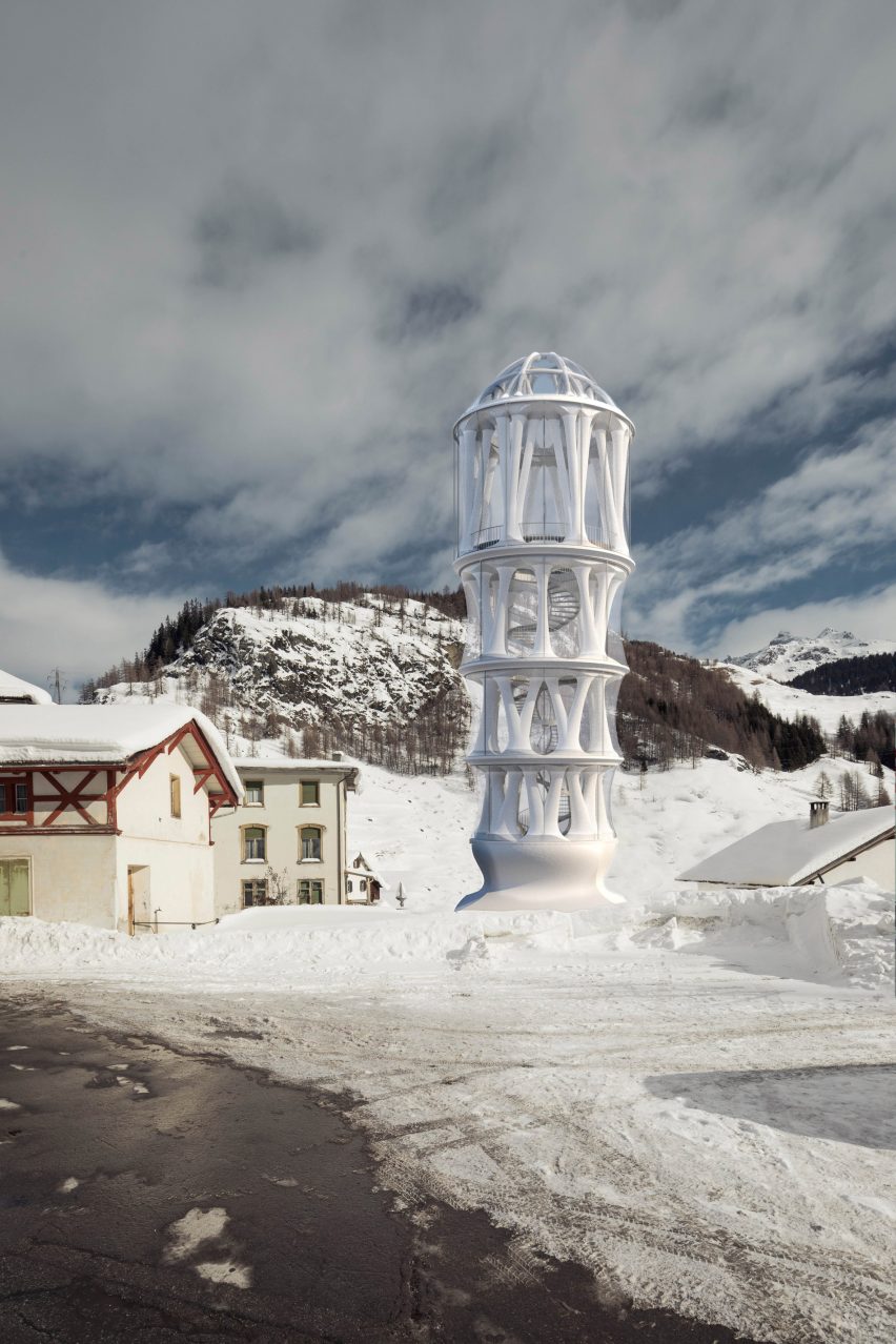 Tor Alva 3D-printed tower by Benjamin Dillenburger, Michael Hansmeyer and ETH Zurich