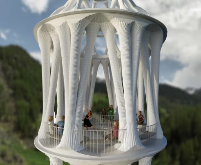 Domed performance space at the top of Tor Alva