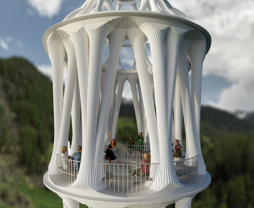 Domed performance space at the top of Tor Alva