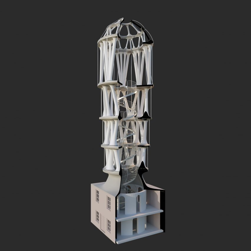 Tor Alva 3D-printed tower by Benjamin Dillenburger, Michael Hansmeyer and ETH Zurich