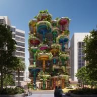 Building with colourful columns