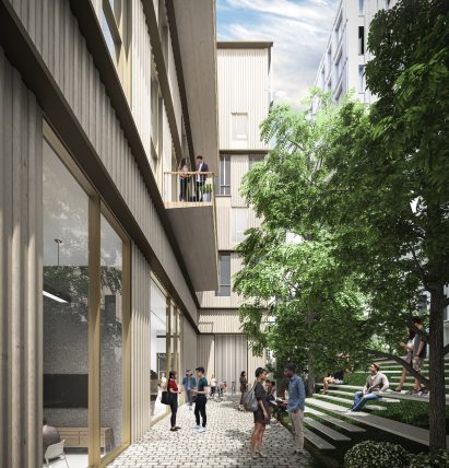 Exterior of the University of Chicago centre in Paris by Studio Gang