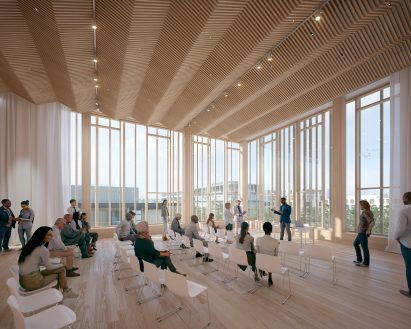 Double-height academic hall