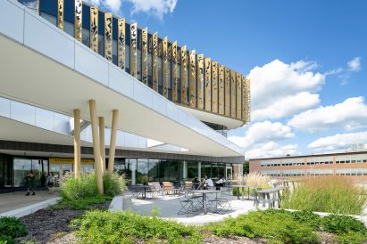 A building with curved edges