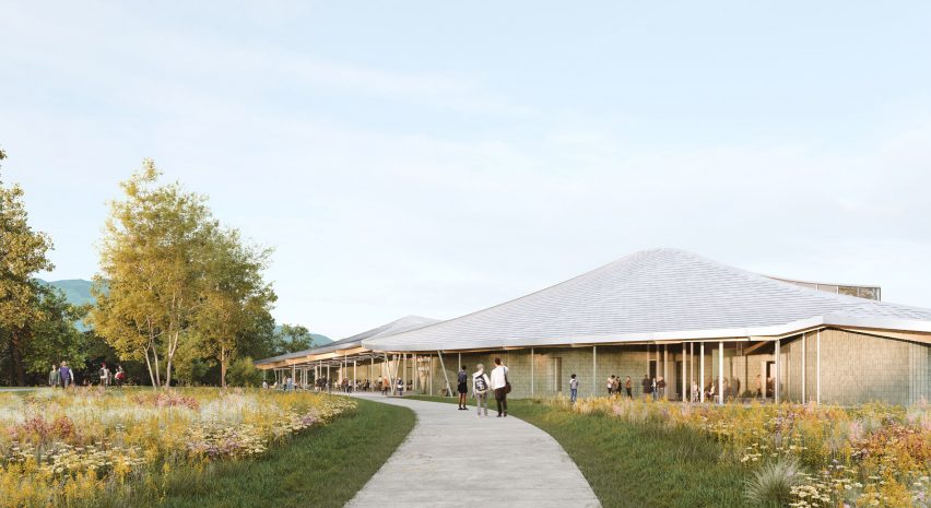 Museum with wavy roof