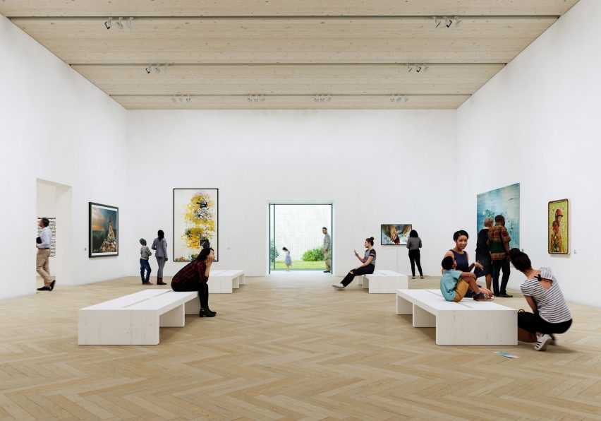Museum with wavy roof