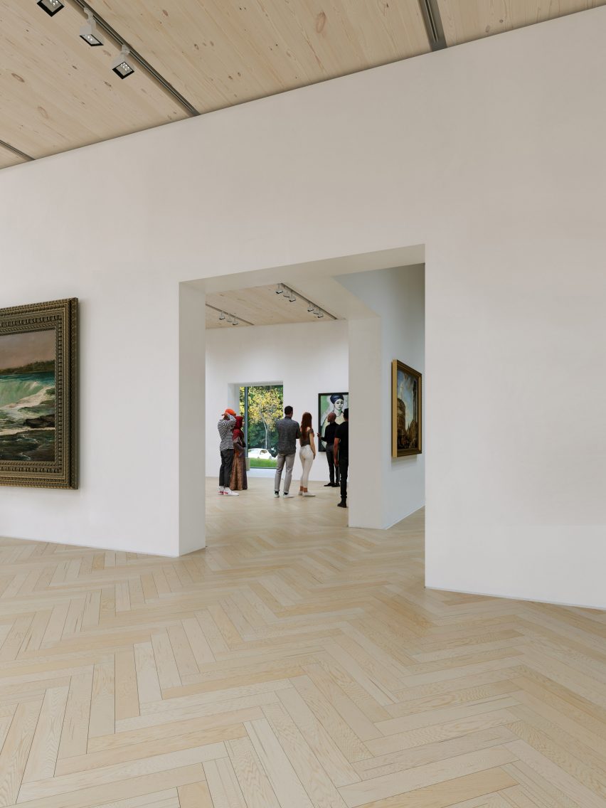 Museum with openings and archways