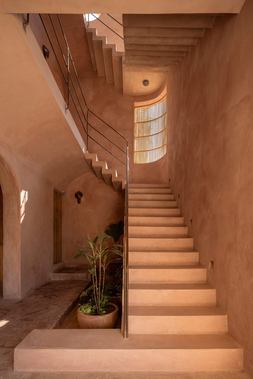Pink staircase