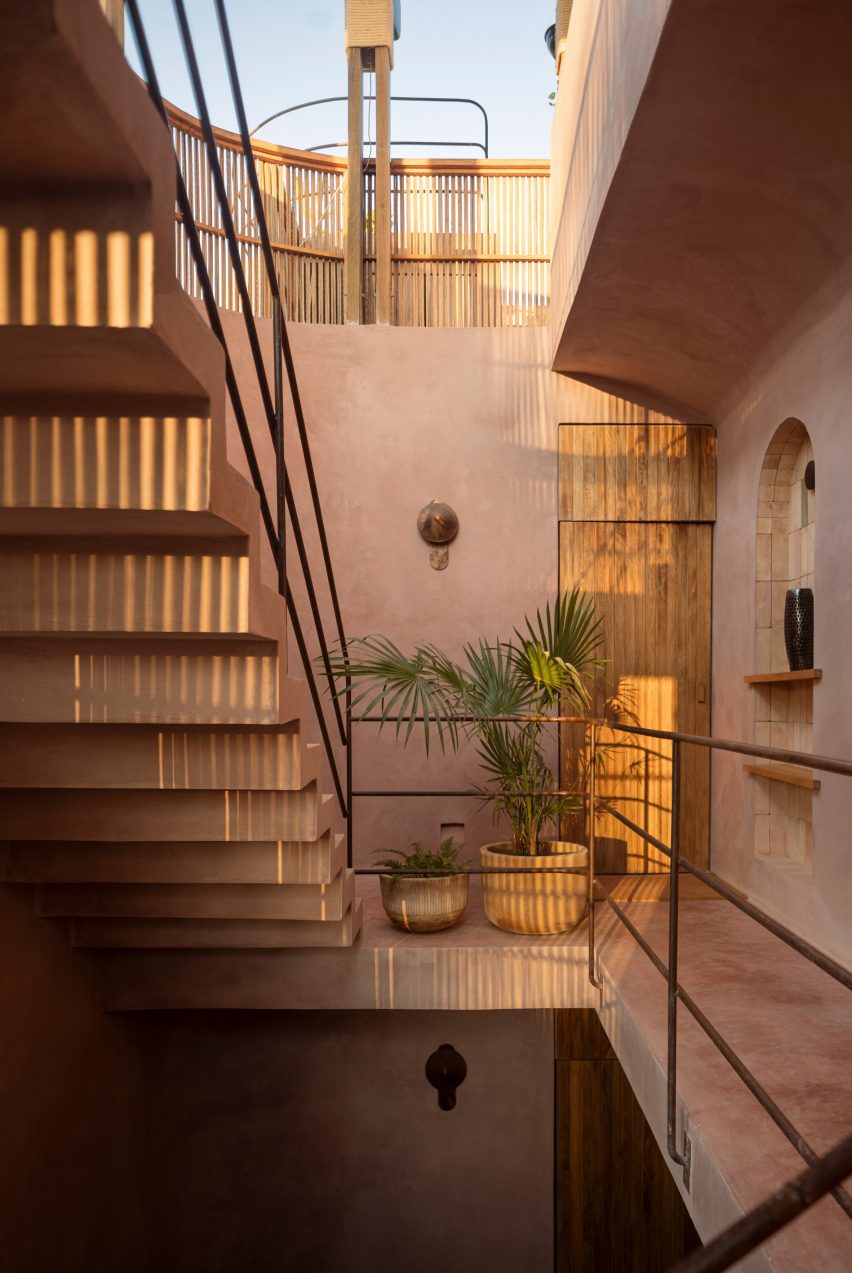 Pink staircase