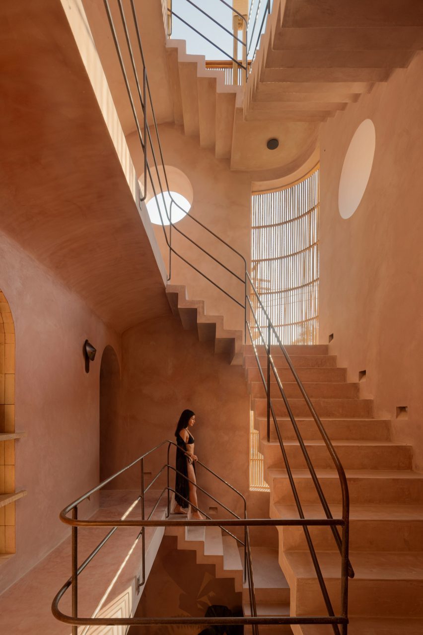 Pink staircase