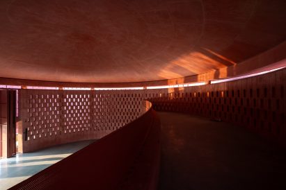 Mezzanine floor for female worshippers in the Zebun Nessa Mosque by Studio Morphogenesis