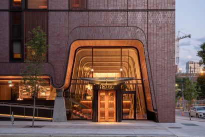 Brick exterior of Ace Hotel in Toronto