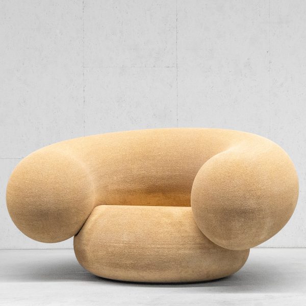 Photo of yellow fabric chair