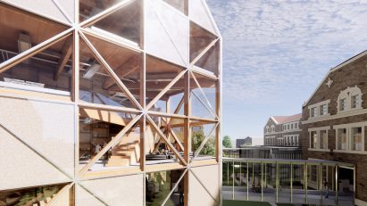 BIG KU mass timber cube