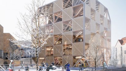 BIG KU mass timber cube