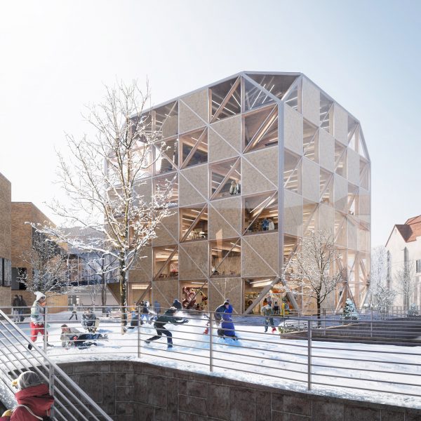 BIG KU mass timber cube