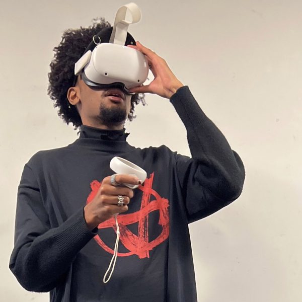 Person using VR headset