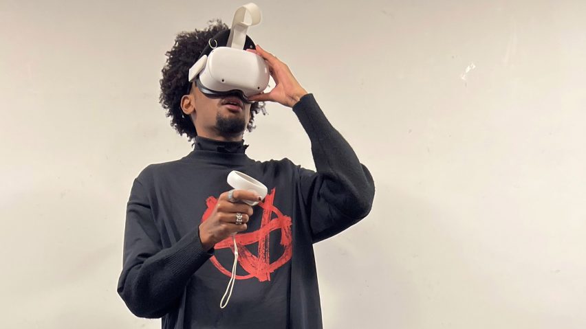 Person using VR headset