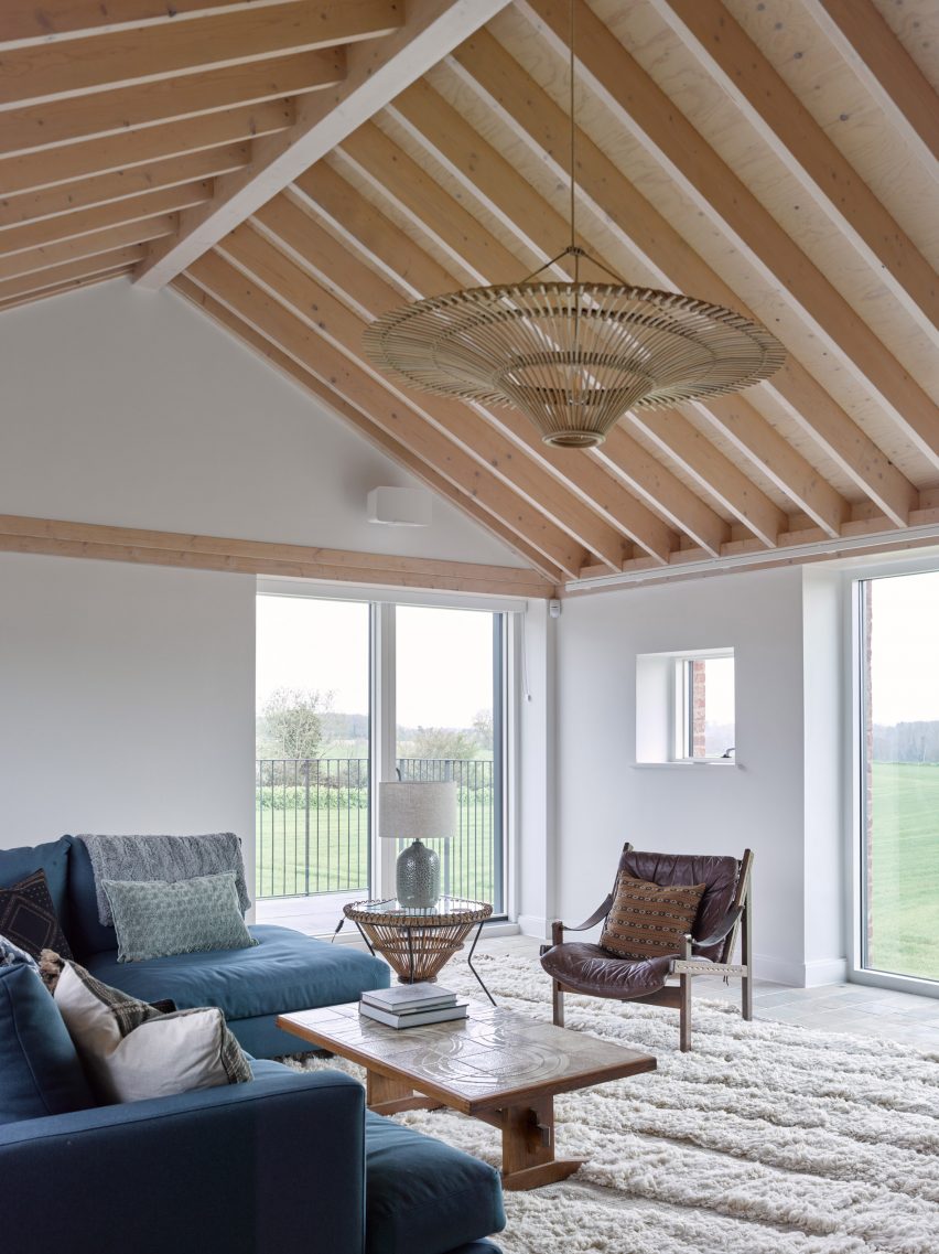 Interior of farmyard holiday home
