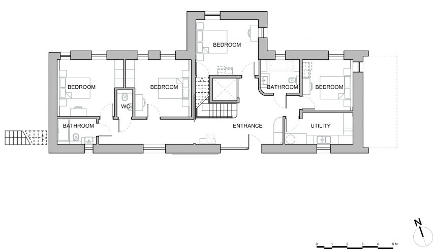 Ground floor plan of The Barn by Mole Architects