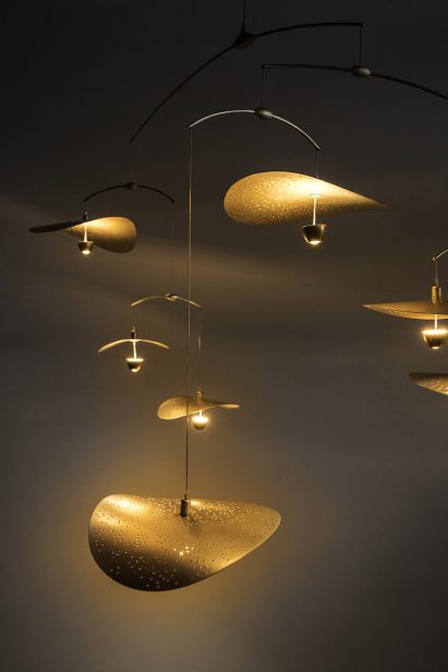 Gold hanging lights
