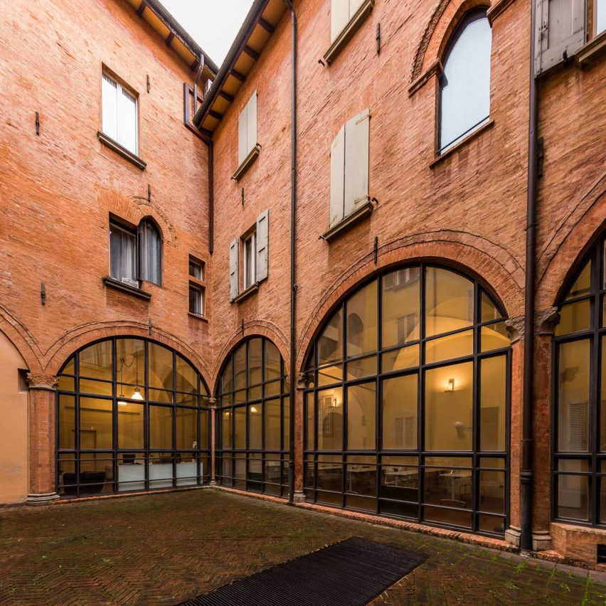 Exterior of brick building