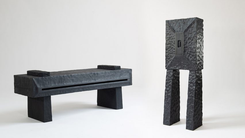 Photo of table and design object by Yining Ge Studio