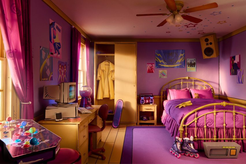 A pink bedroom